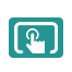 Touchscreen control icon symbol for Ottocast CarPlay adapter user interface and smart display features