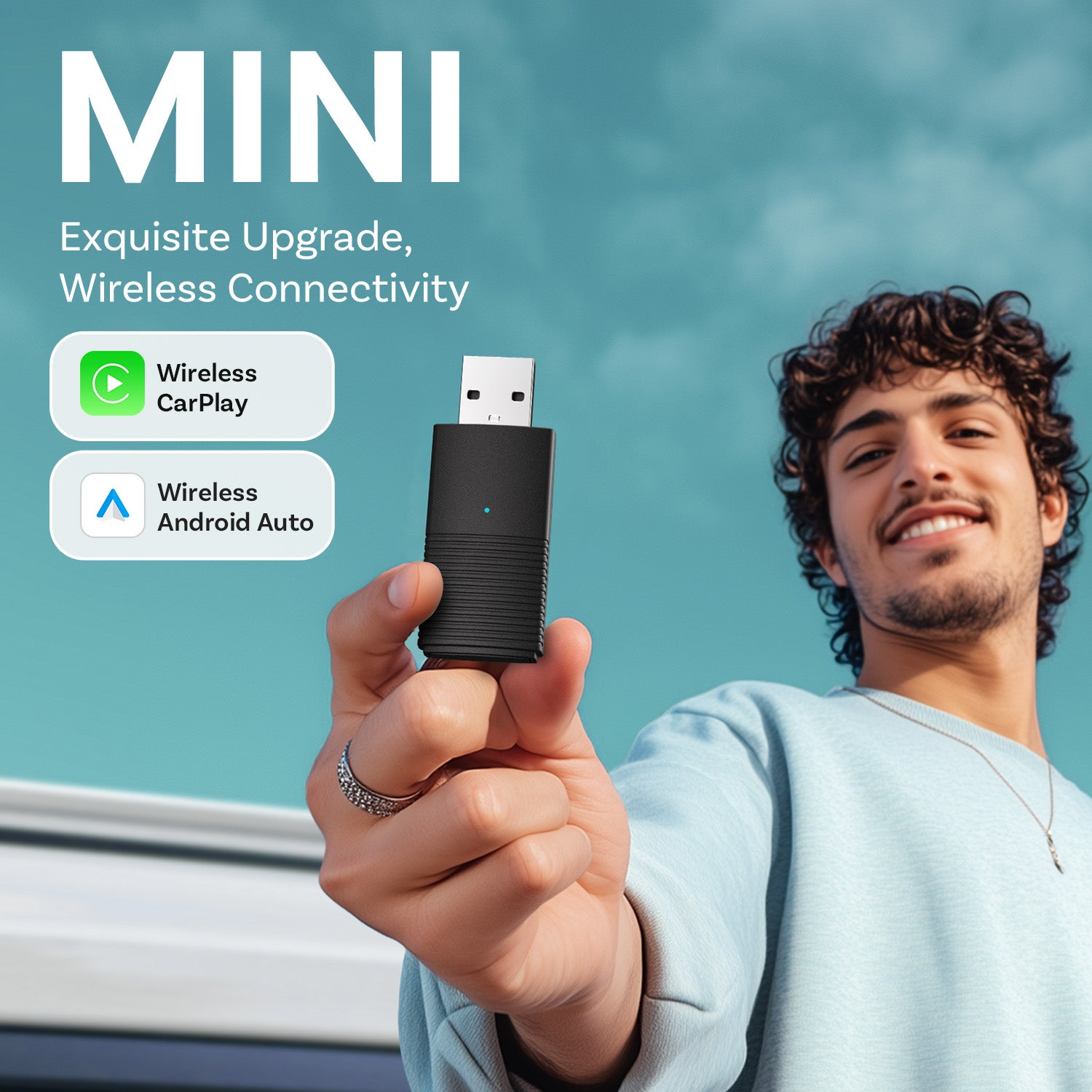 OTTOCAST Mini Wireless CarPlay/Android Auto Adapter