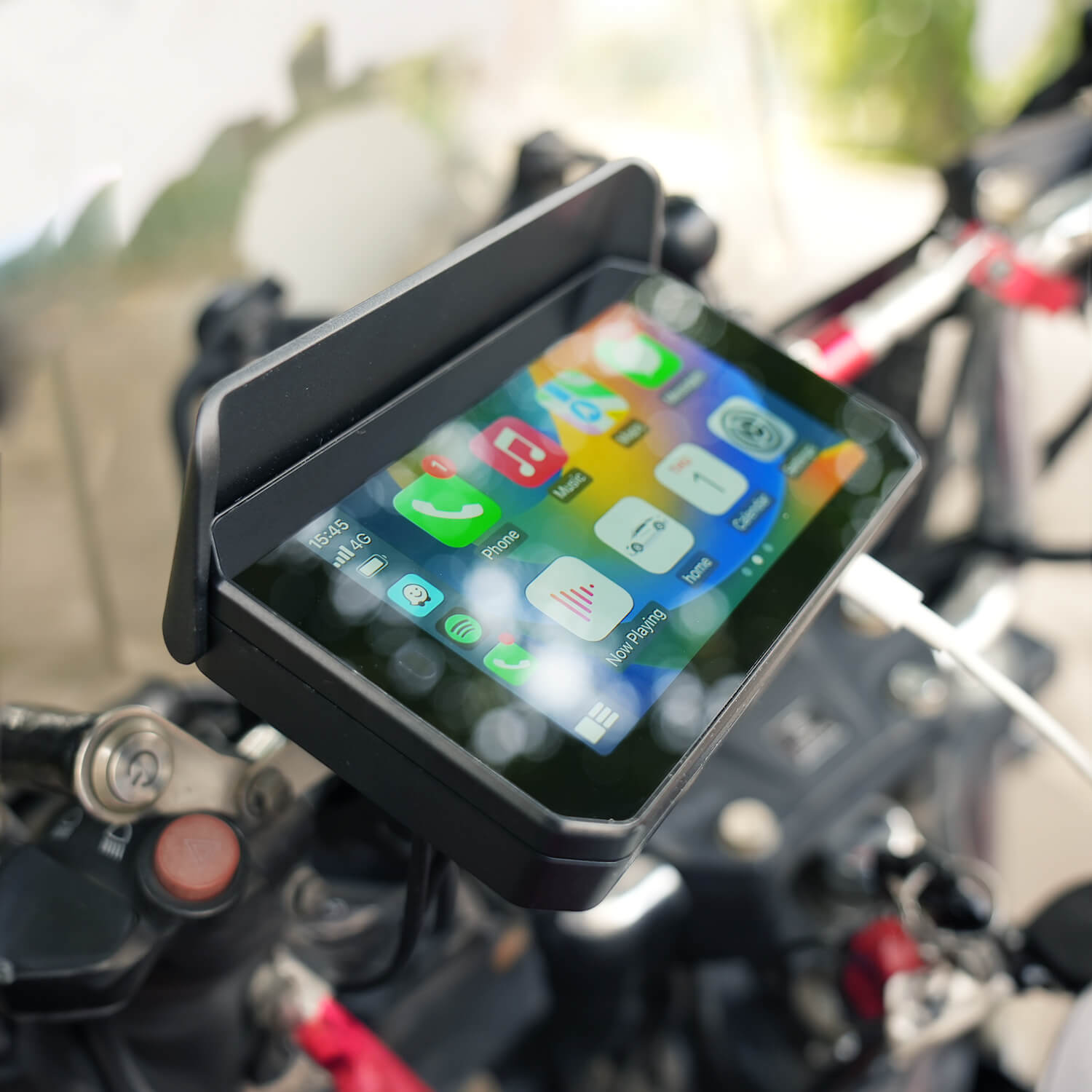 CarPlay Lite C5 SE Bærbar Motorcykel GPS Trådløs CarPlay/Android Auto Skærm
