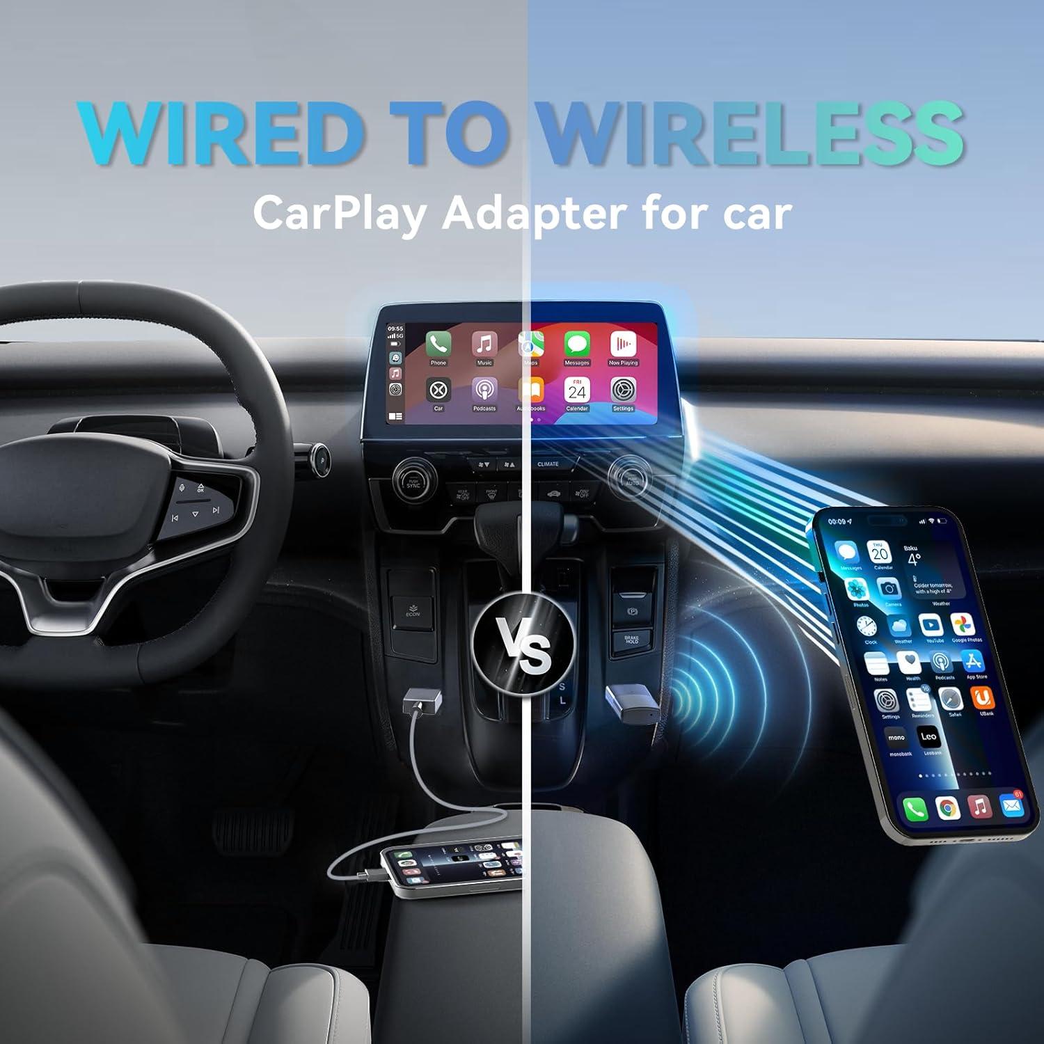OTTOCAST Mini Wireless CarPlay/Android Auto Adapter