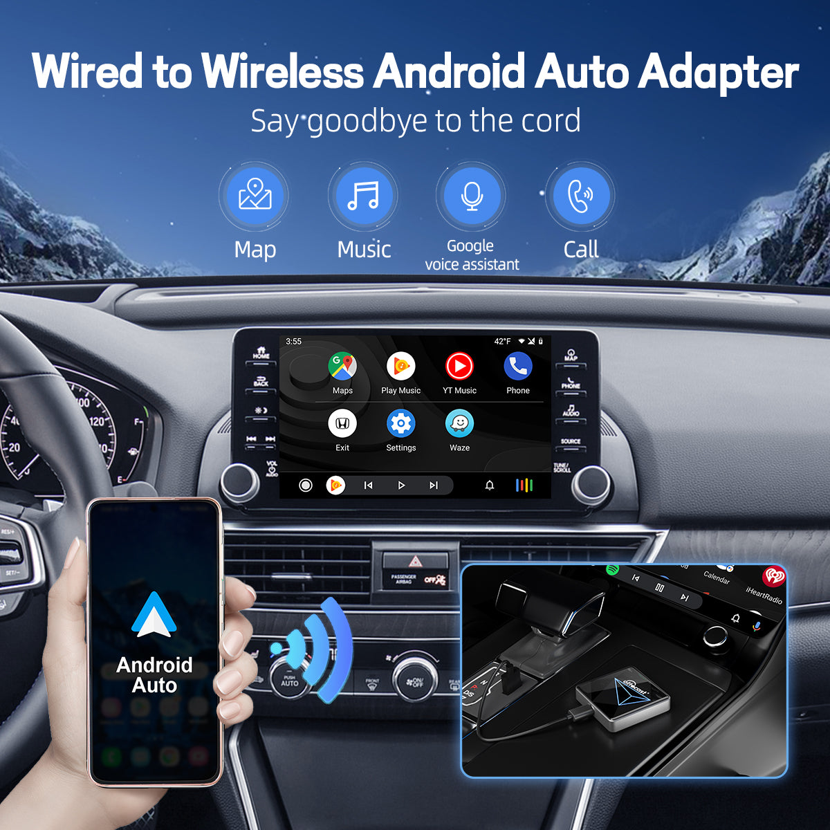 Adaptador inalámbrico A2Air Pro para Android Auto