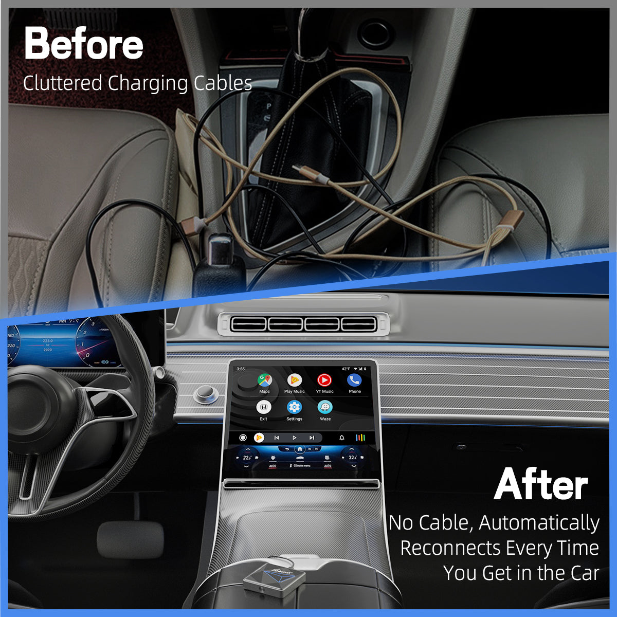 Adaptador Sem Fio A2Air Pro para Android Auto