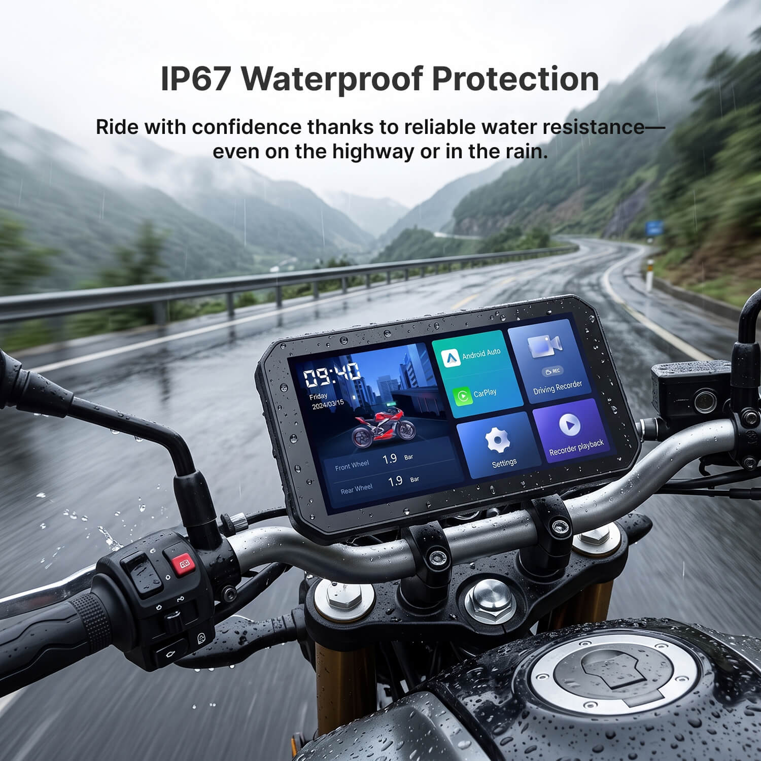 C6 Motorcycle Touchscreen