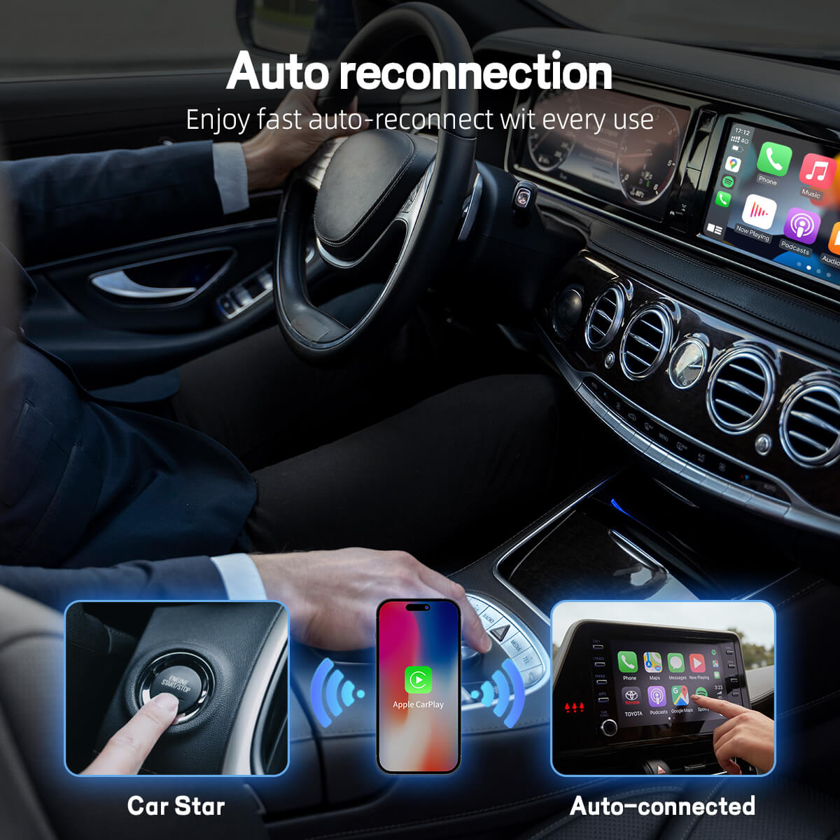 (Oferta Especial de Hoje 46% OFF) Adaptador Sem Fio U2AIR Pro CarPlay