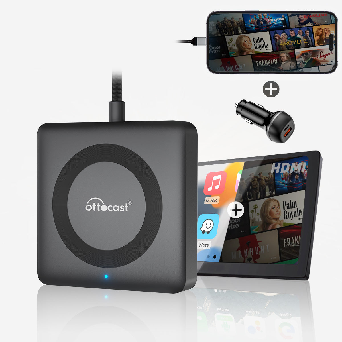 Car TV Mate Pro - Adattatore Multimediale HDMI e CarPlay Wireless