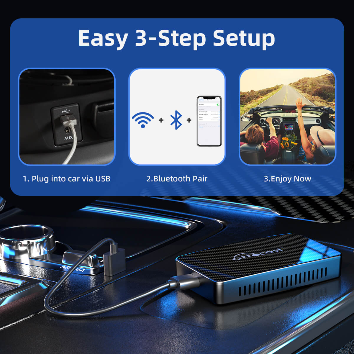 OTTOCAST Play2Video Wireless Carplay AI Box Android Auto Adapter Mirrorlink  Built in  Netflix USB Multimedia Play - AliExpress