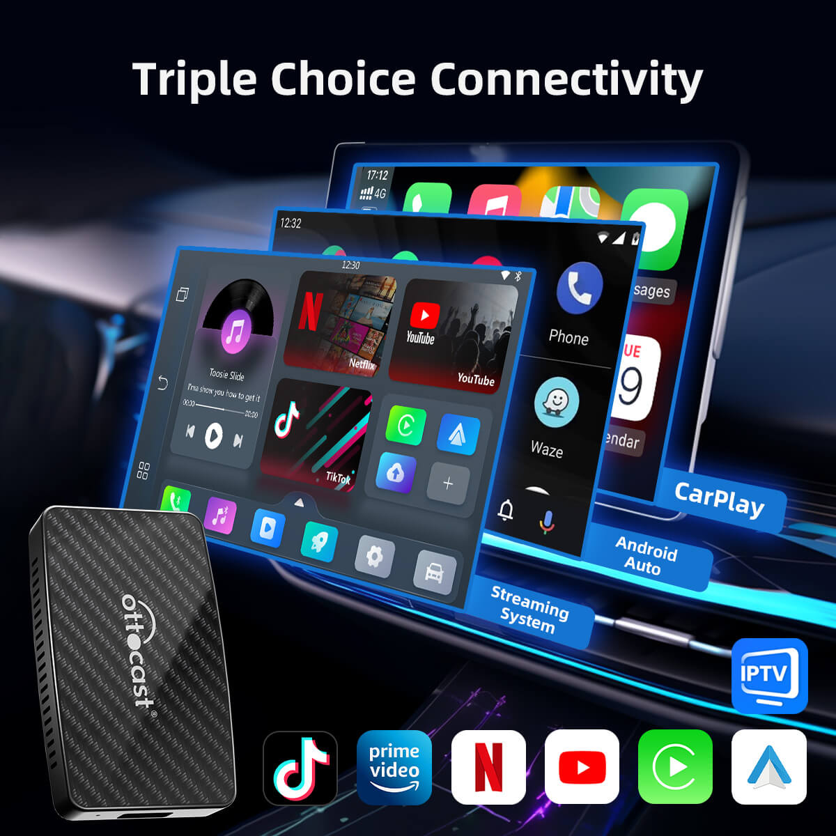 Amazon.co.jp: オットキャスト OTTOCAST CarPlay AI Box U2-PLUS