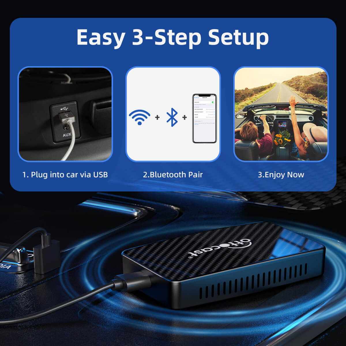 (twitter Special Offer ) Play2Video Pro Wireless CarPlay/ Android Auto 3-in-1 Adapter