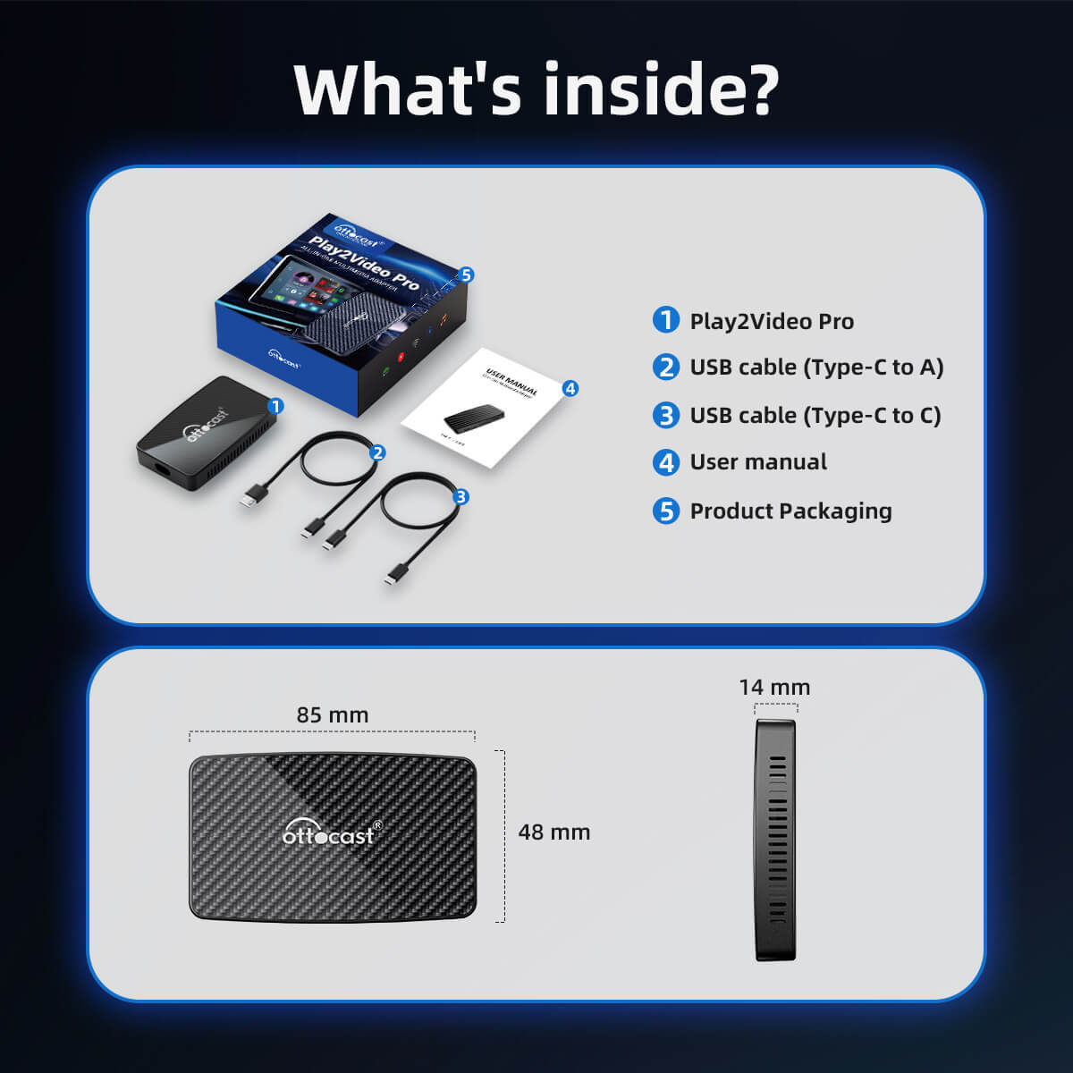 (twitter Special Offer ) Play2Video Pro Wireless CarPlay/ Android Auto 3-in-1 Adapter
