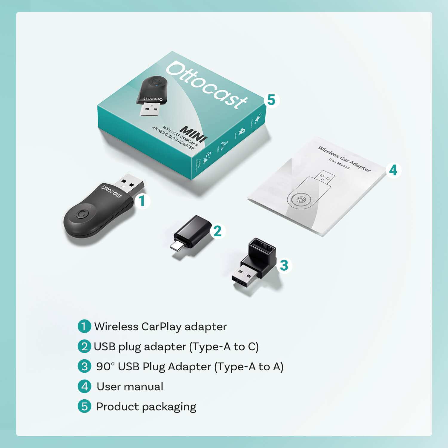 Mini Wireless CarPlay/Android Auto Adapter