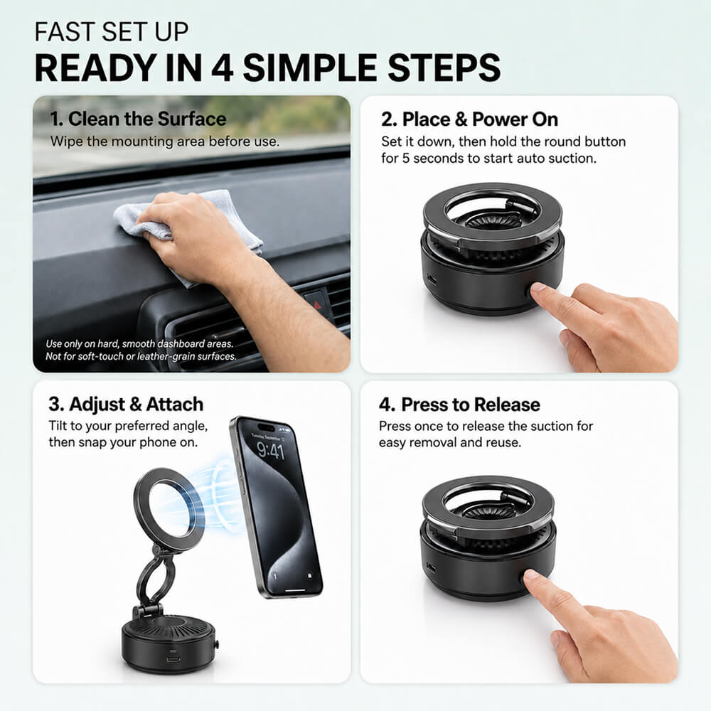 MCM11 Flex Vacuum Magnetic Phone Mount