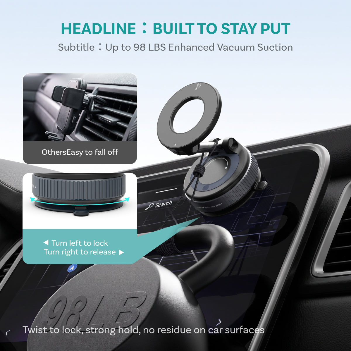 MCM20 MagLock Pro Magnetic Car Mount
