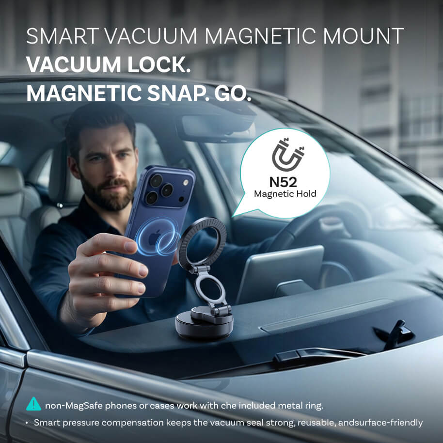 MCM11 Flex magnetyczny uchwyt na telefon z funkcją próżniowego przyssania