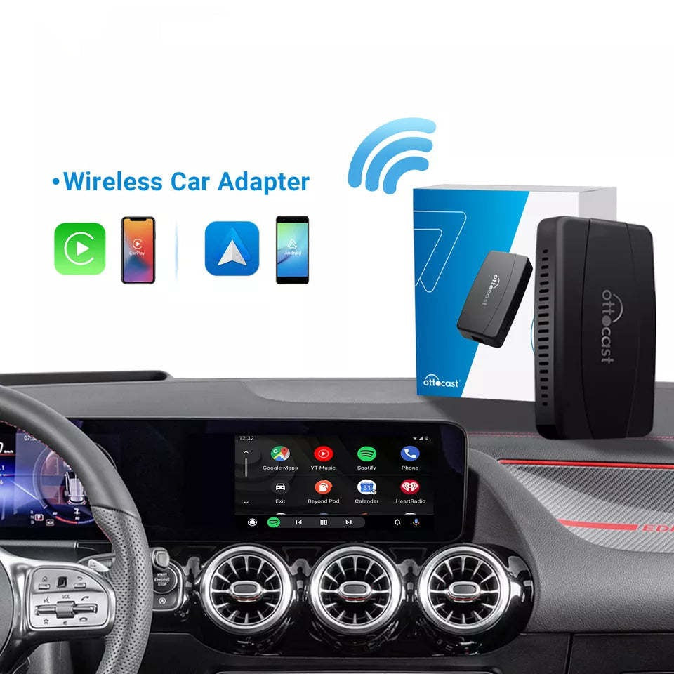OTTOCAST Wireless Android Auto Car Adapter U2-X Pro, Newest Android Auto &  Apple CarPlay 2 in 1 Adapter, Wireless Adapter for Factory Wired CarPlay