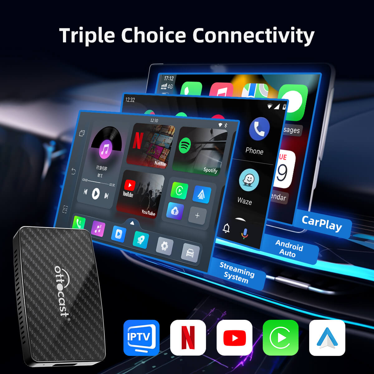 Amazon.com: Ottocast Play2Video Pro 2024 - Wireless CarPlay