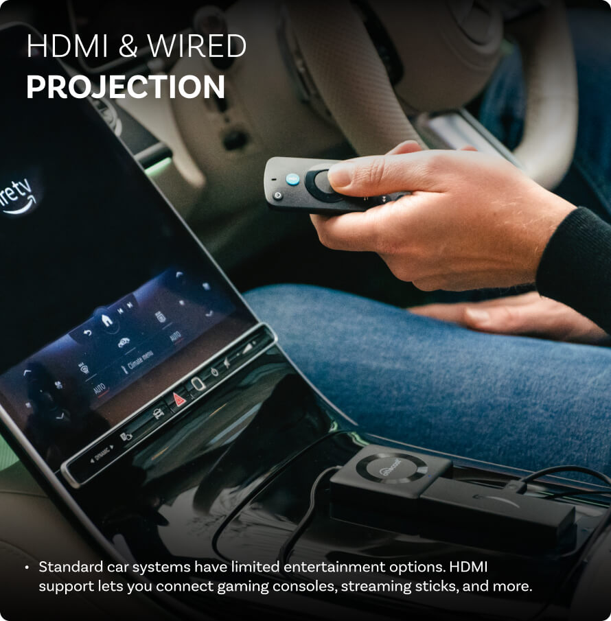 Car TV Mate Max - CarPlay inalámbrico y Android Auto con multimedia HDMI