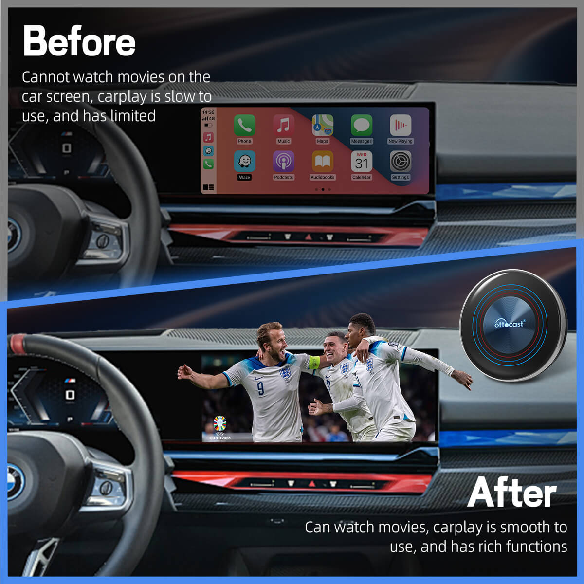 (Today Special Offer 20% OFF) OttoAibox i3 BMW CarPlay AI Box