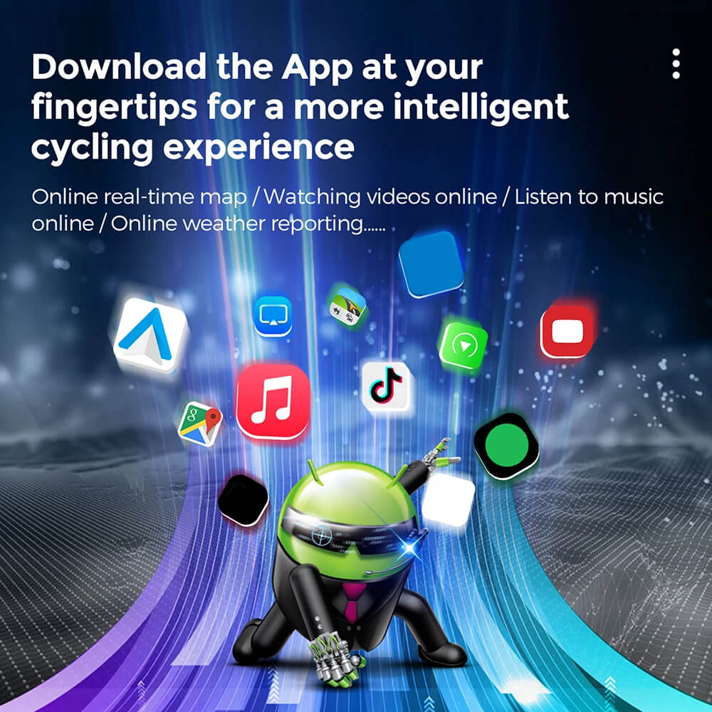 Ottocast motorcycle display app supports navigation, music, video, and weather for smart cycling experience