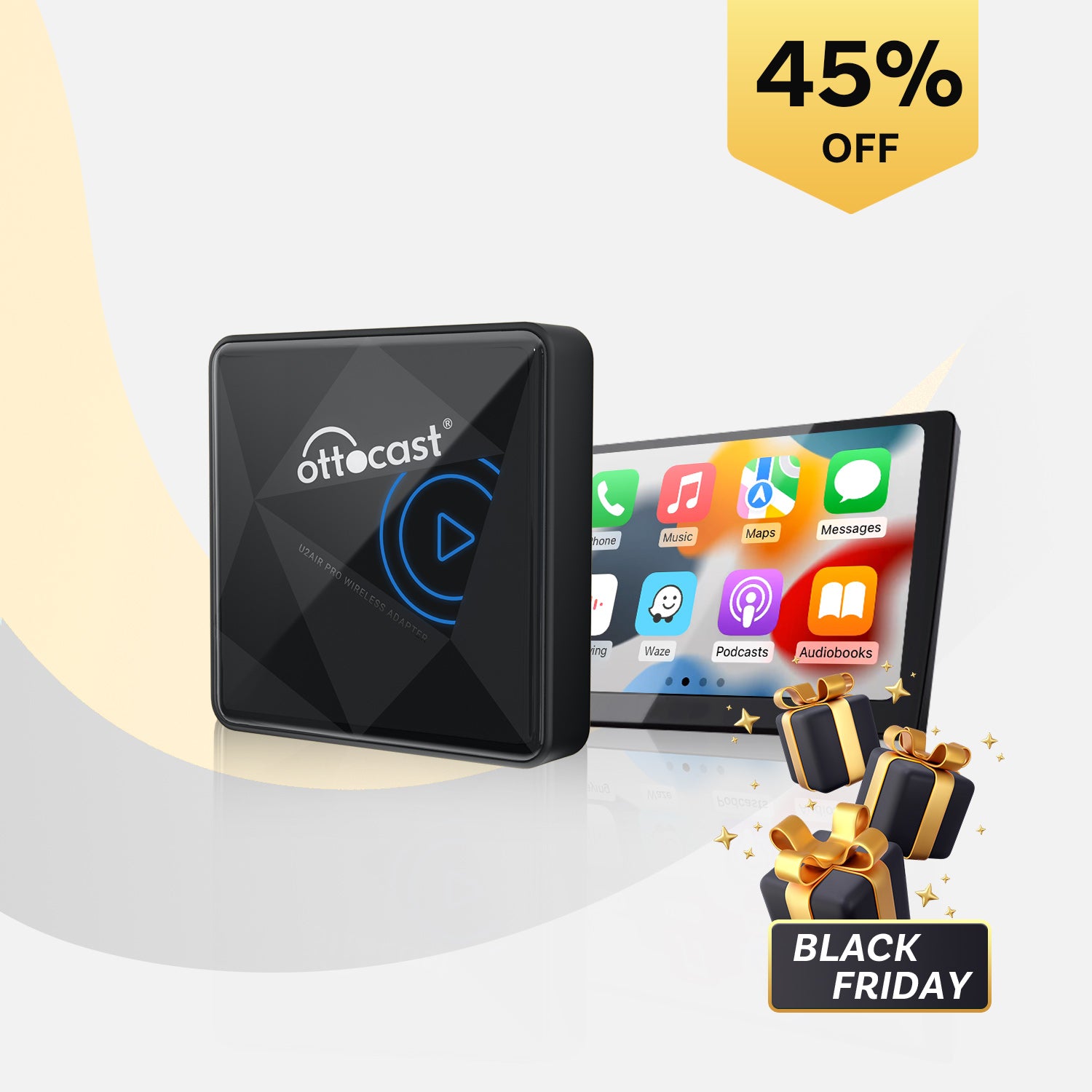 Ottocast U2AIR Pro Wired to Wireless CarPlay Dongle for iPhone