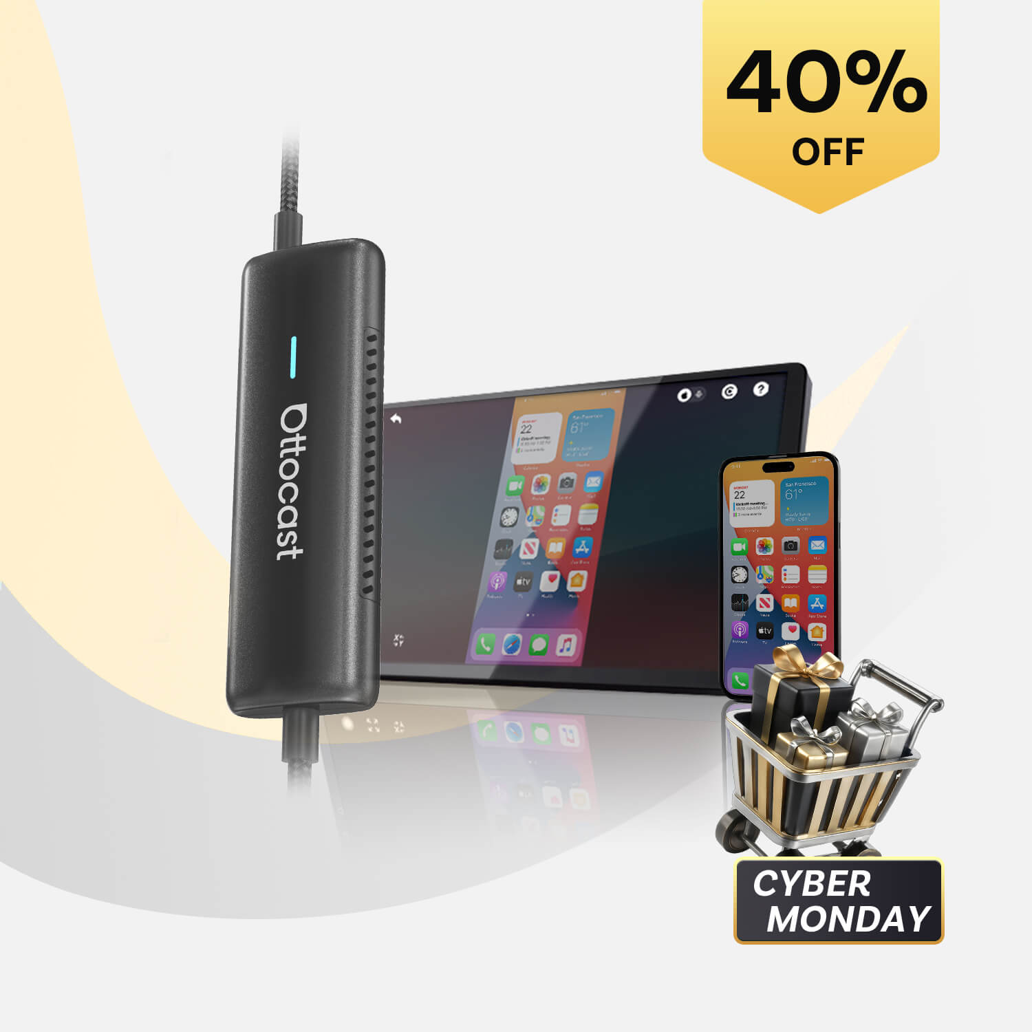 Mirror Touch Wireless CarPlay Adapter