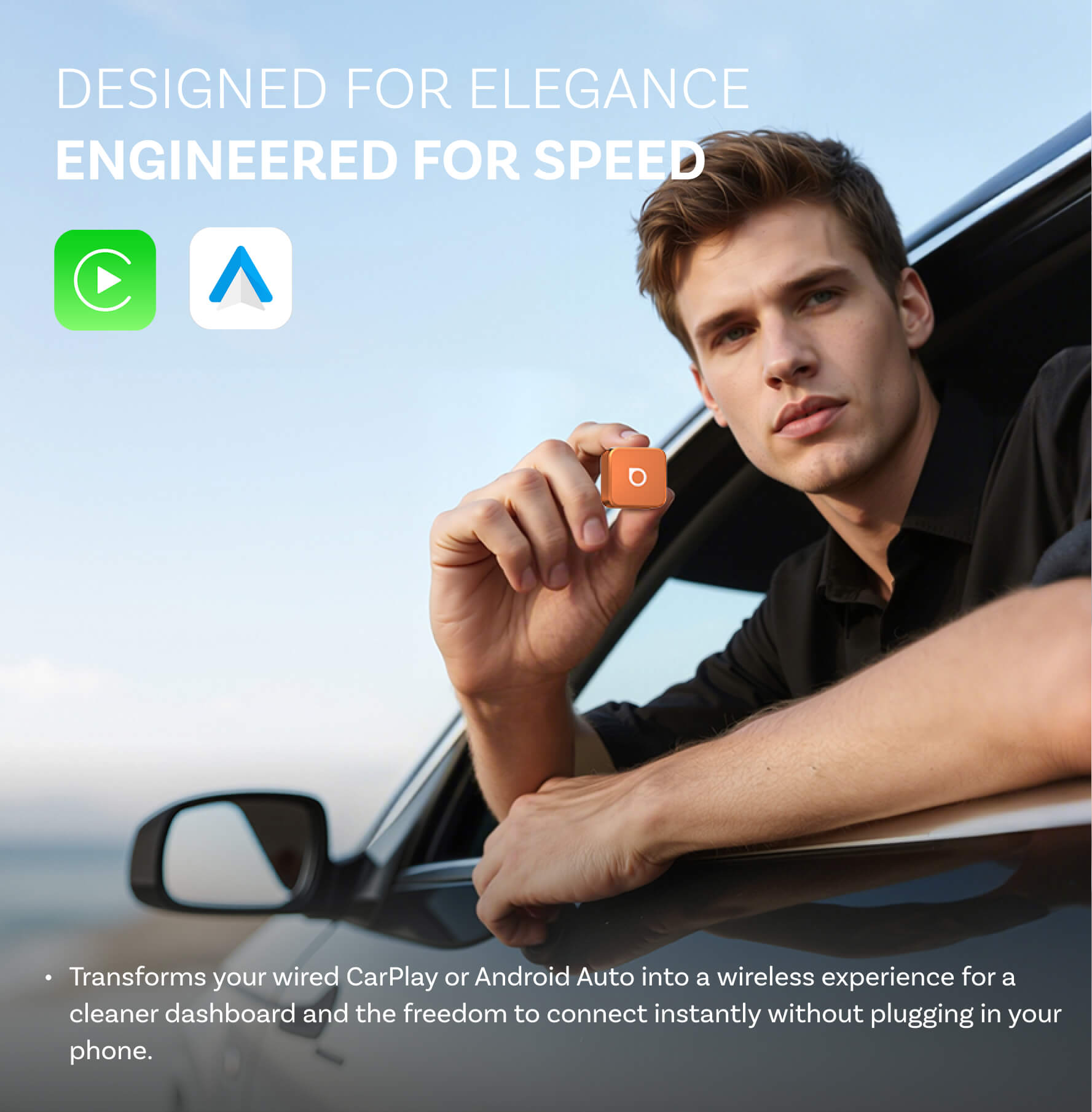 Ottocast Mini Cube 3.0 Adapter - Kosmisk Orange