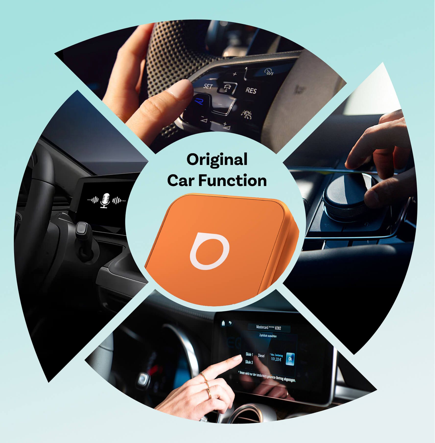 Ottocast Mini Cube 3.0 Adapter - Kosmisk Orange