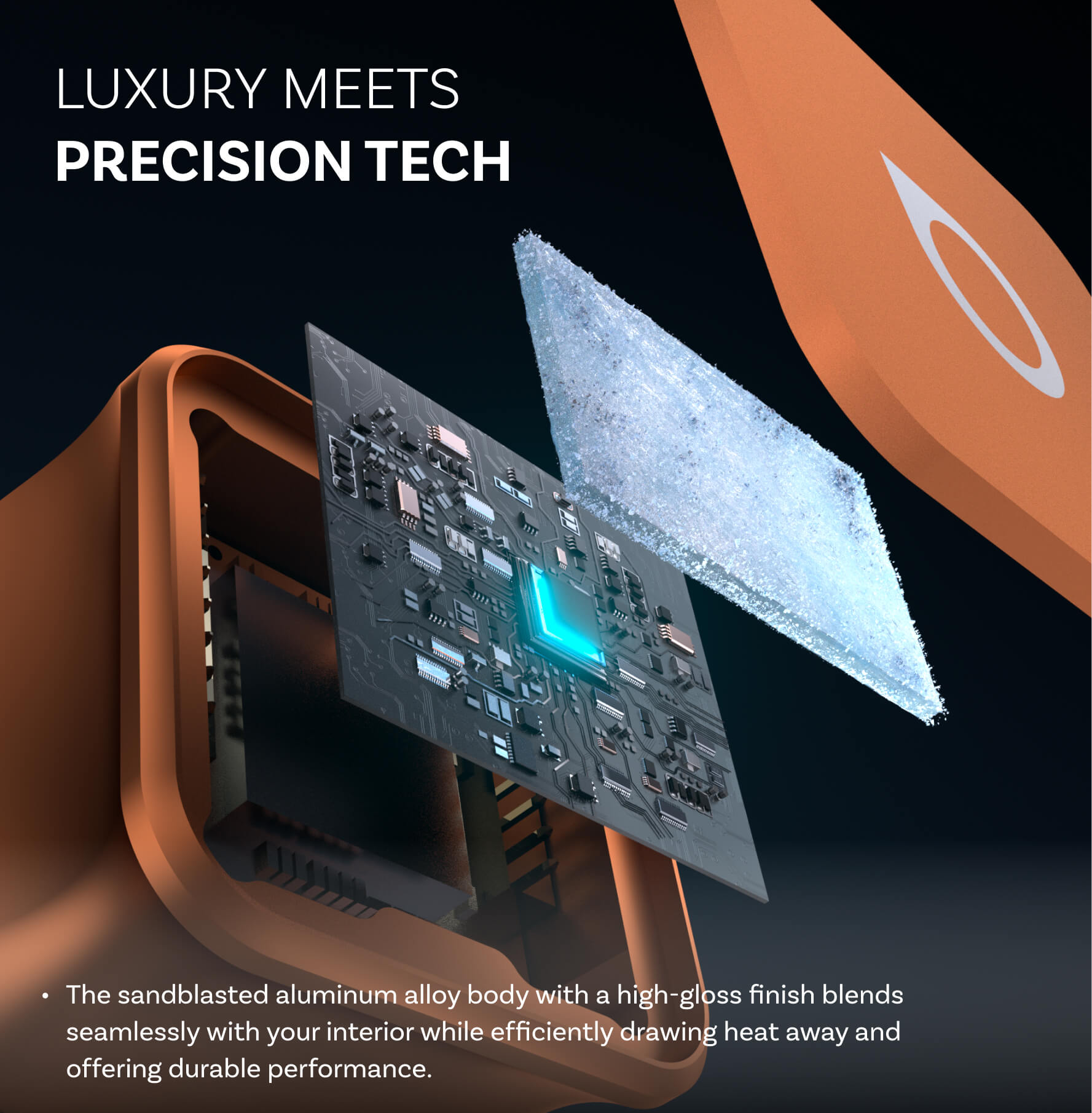 Ottocast Mini Cube 3.0 Adapter - Kosmisk Orange