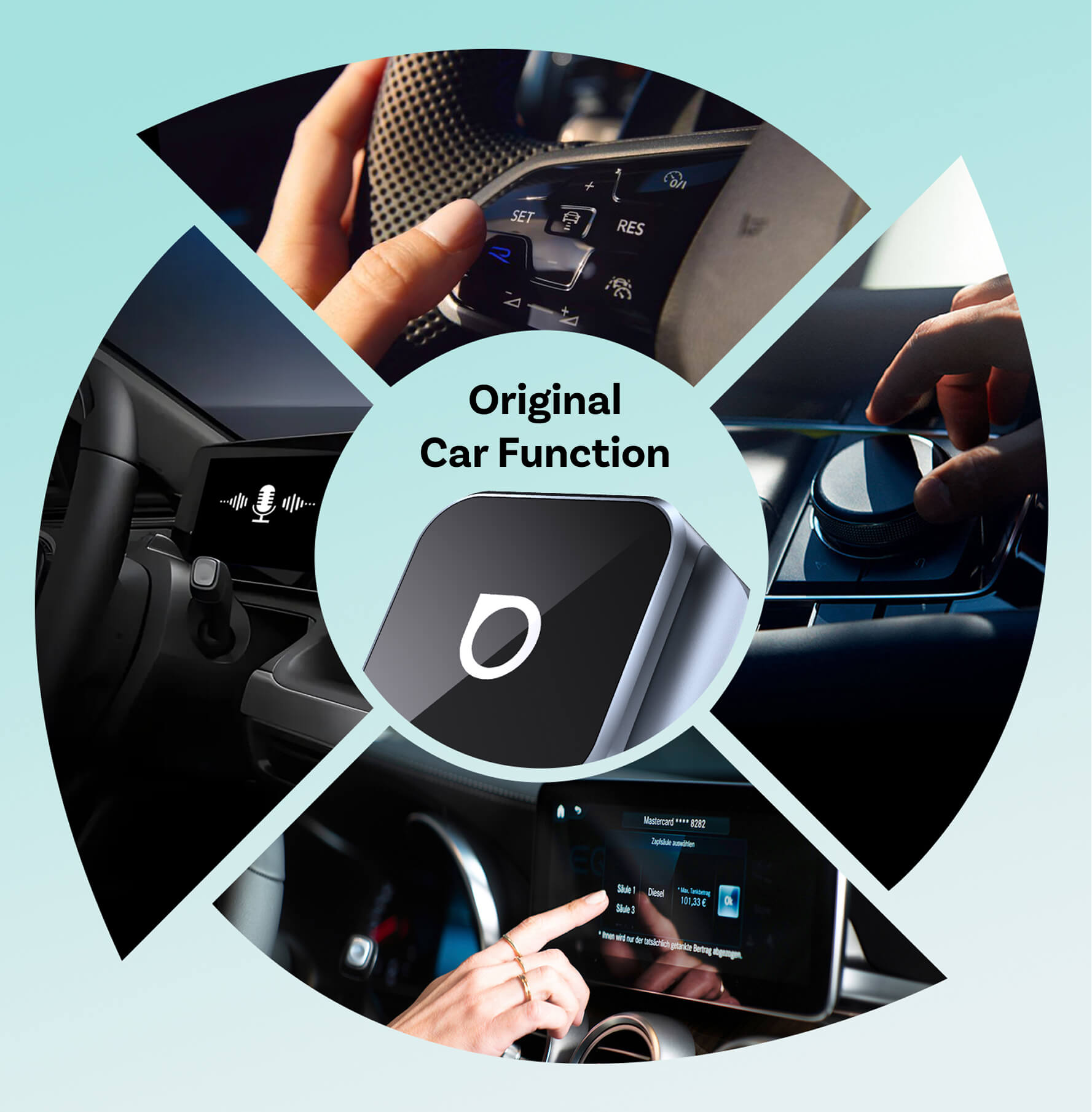Ottocast Mini Cube 3.0 Kabelloser CarPlay/Android Auto Adapter