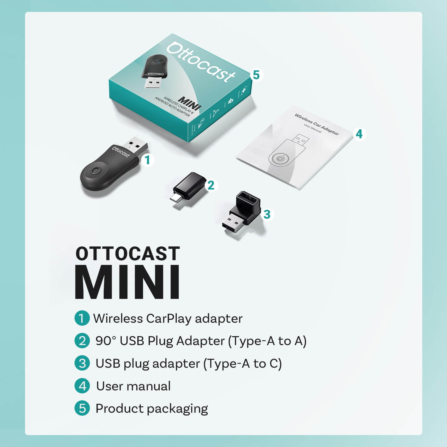 (EXCLUSIVE PRICE)-2-in-1 Mini Wireless CarPlay/Android Auto Adapter