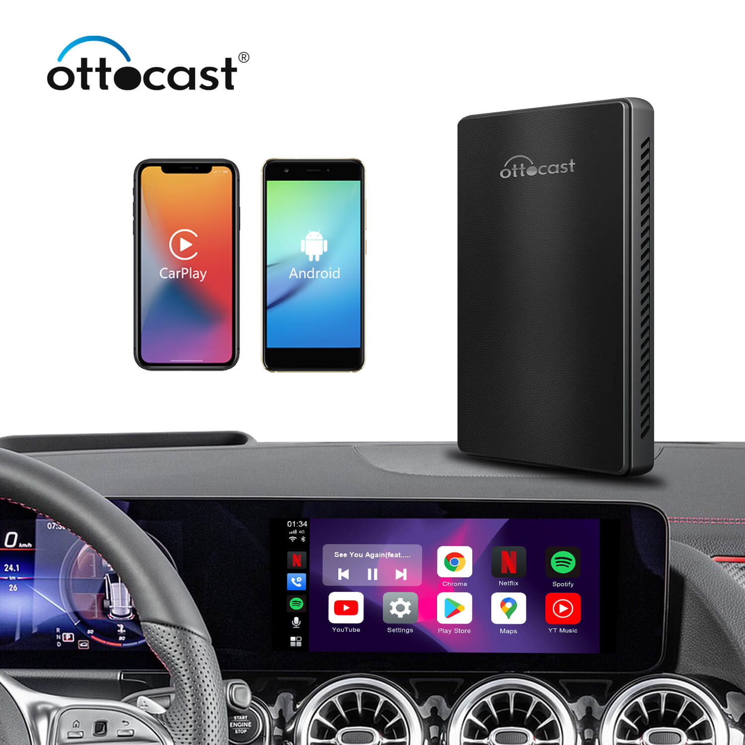 オットキャスト　U2-PLUS S21 Ottocast CarPlay