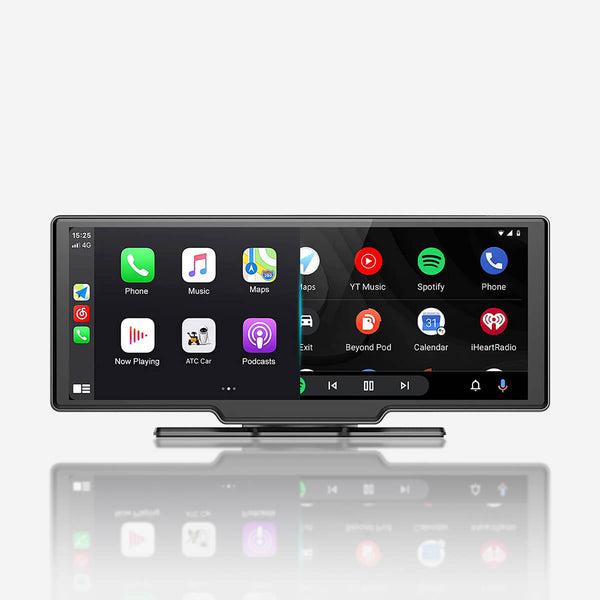 Bærbar 10" Apple CarPlay og Android Auto Car Display-skjerm