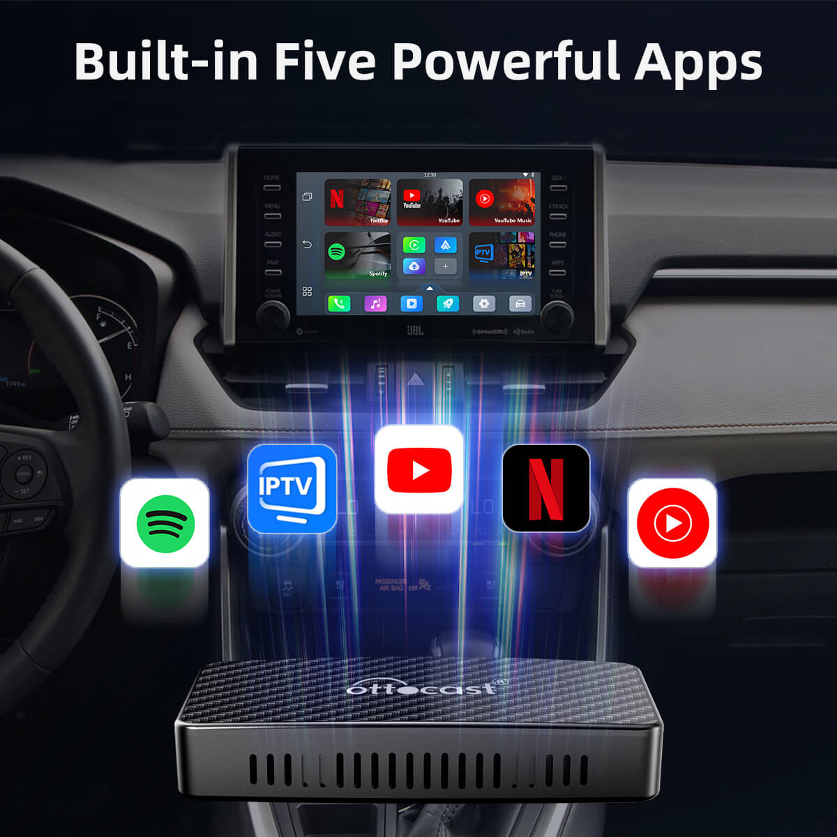 Play2Video Wireless CarPlay/ Android Auto Allinone Adapter Ottocast