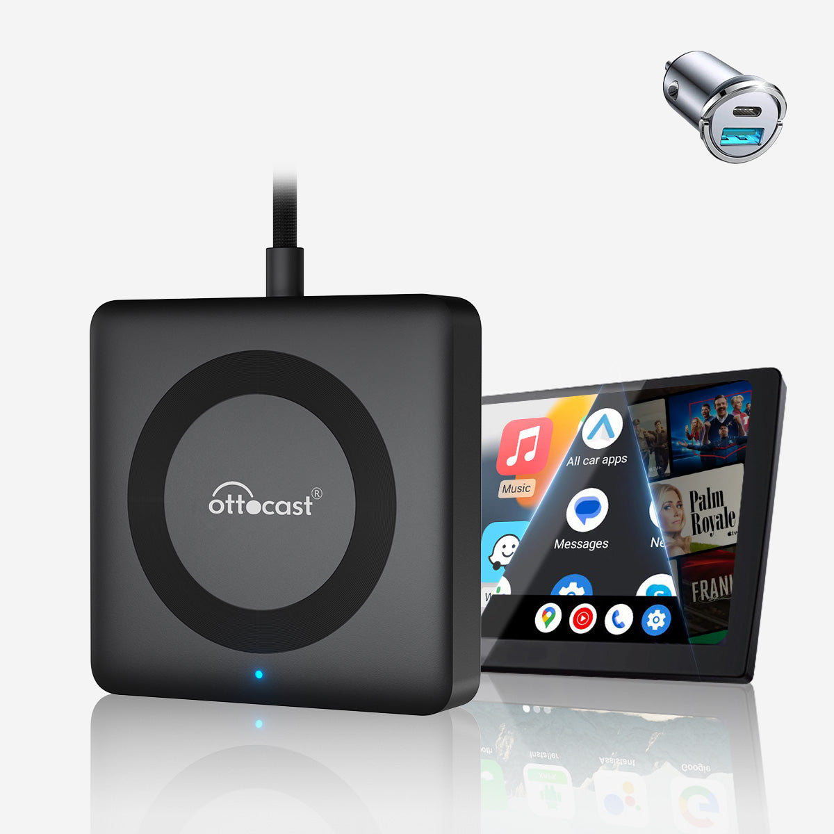 Fiat Multimedia Adapter For Vehicles Without Blue&me Car TV Mate Pro- HDMI Multimedia & Wireless CarPlay Adapter – OTTOCAST