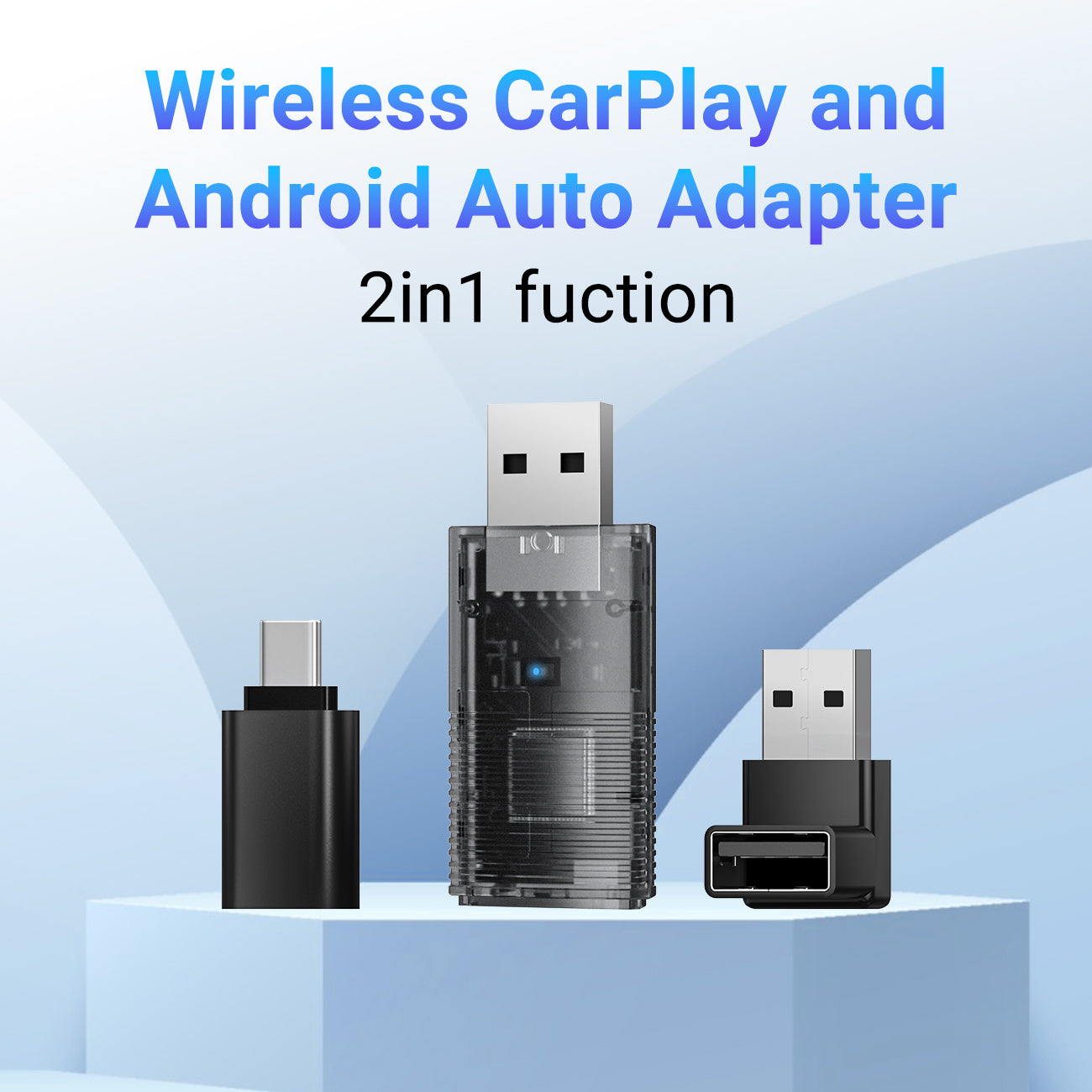 2-in-1 Mini Wireless CarPlay/Android Auto Adapter