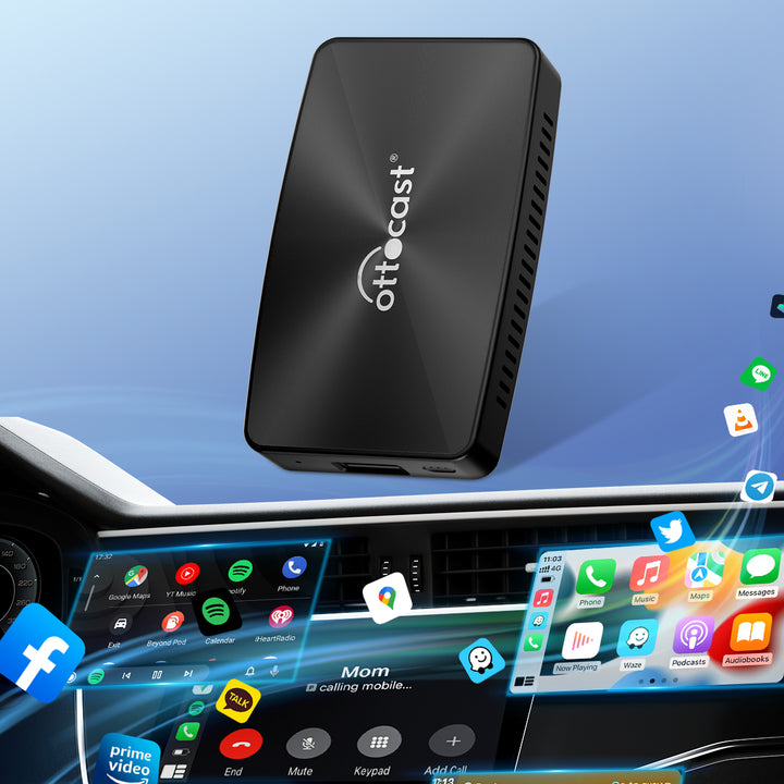 U2-X Pro Wireless Android Auto/CarPlay 2 in 1 Adapter - Ottocast
