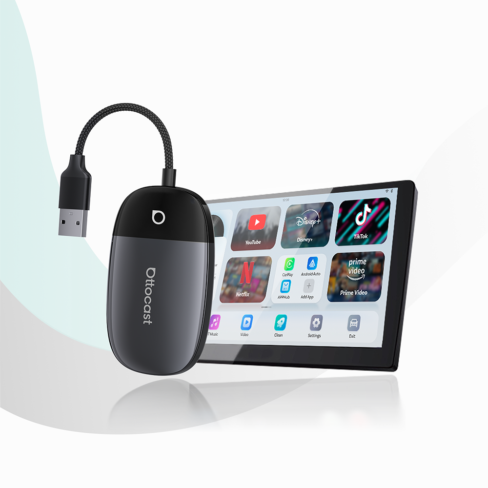 OTTOCAST Play2Video X Wireless CarPlay/Android Auto All-in-1 Adapter