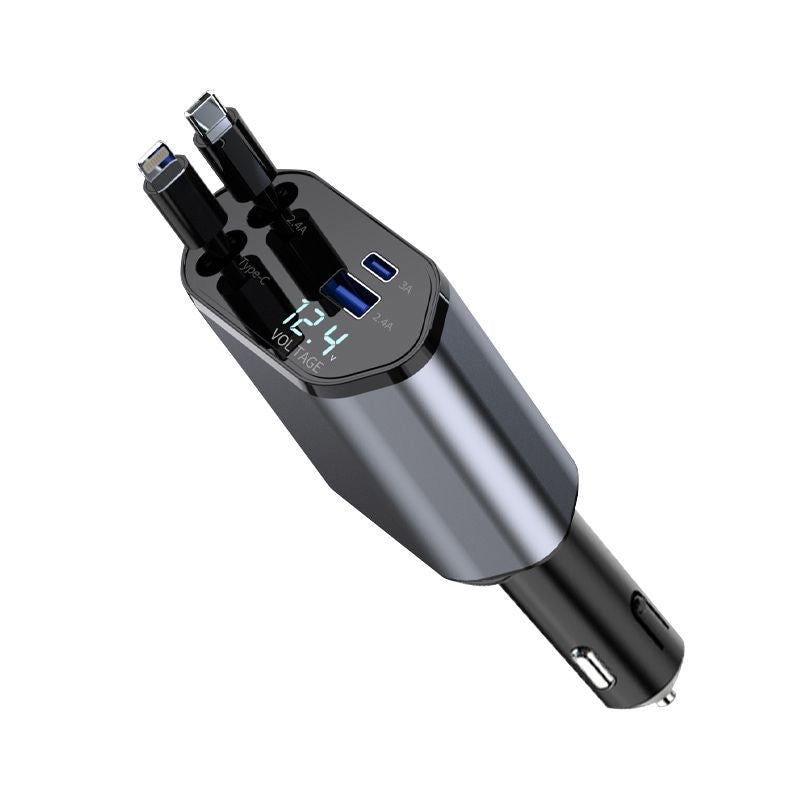 4 1 Retractable Car Charger cable
