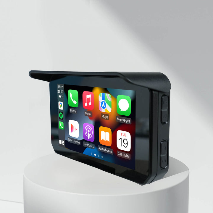 Portable Wireless Carplay Moto Android Auto, Écran Tactile IPS 5,5 Pouces  Navigation, Vidéo Wifi, Étanche IP69, TF/Type-C, Pour Moto
