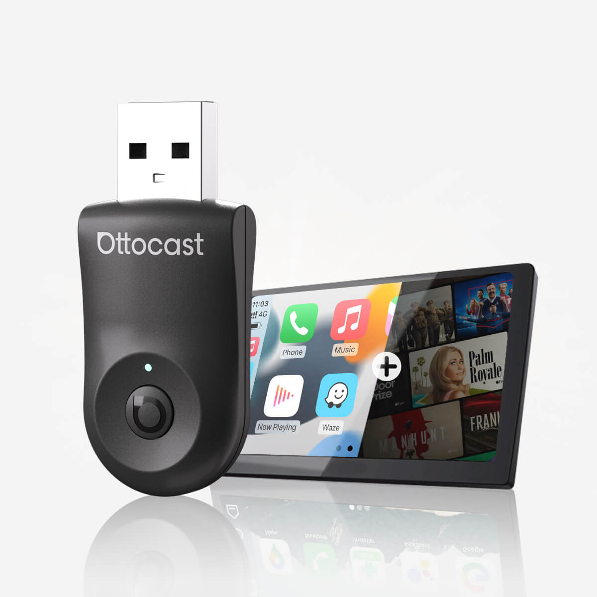 Ottocast 2025 Mini Wireless CarPlay/Android Auto 2 In 1 Adapter ...