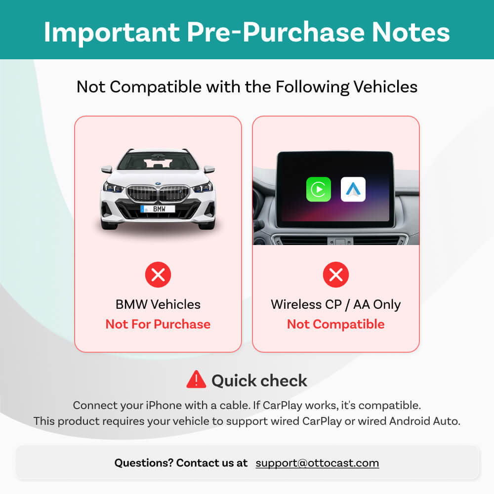Ottocast Mini Pico Wireless CarPlay/Android Auto Adapter