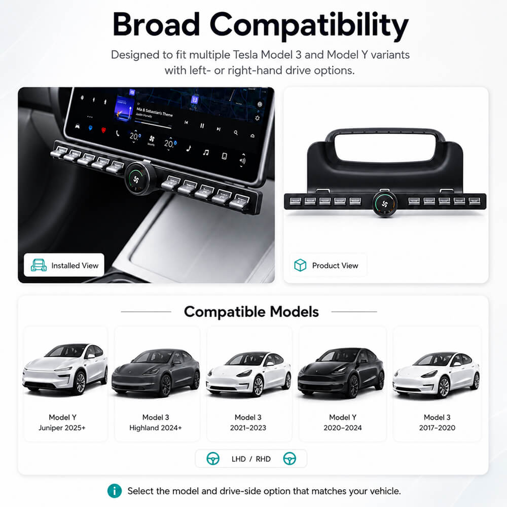 Custom Physical Control Panel for Tesla Model 3/Y