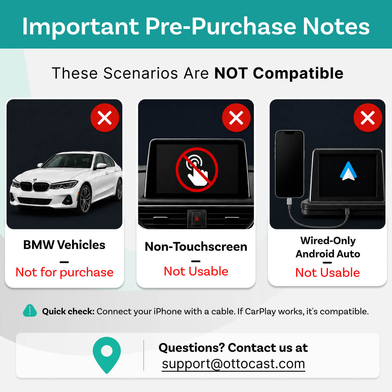 Adaptador inalámbrico CarPlay Cabin Care