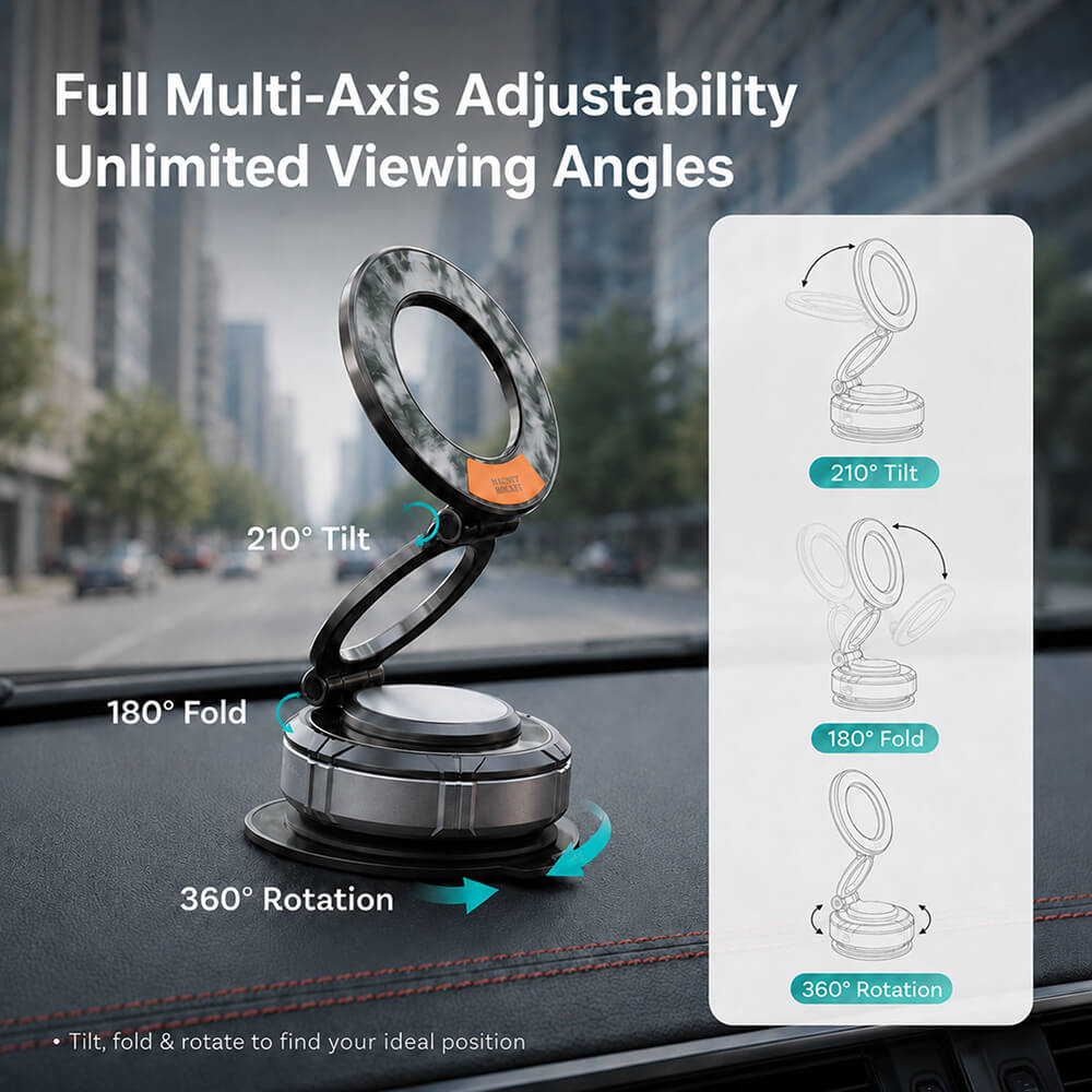 MCM21 Foldable Vacuum Mag Mount