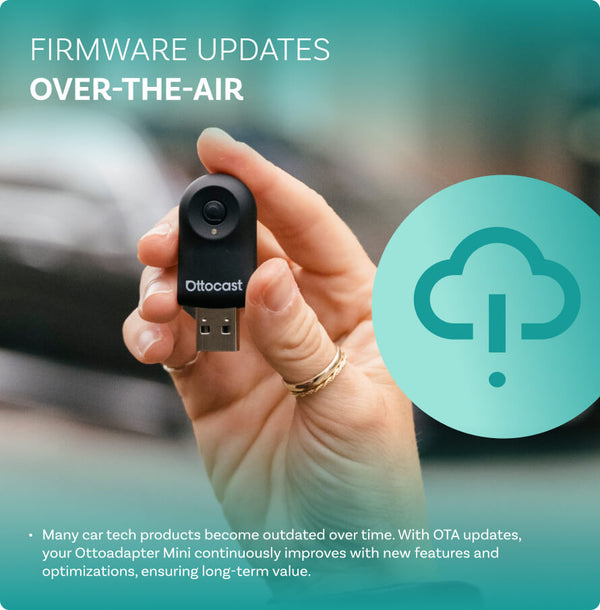 Ottocast Mini Tube 2026 – Adattatore Wireless Per CarPlay E Android Auto, WiFi Dual-band E Plug & Play