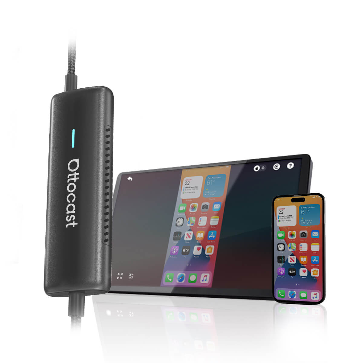 OTTOCAST-TikTok ( EXCLUSIVE PRICE--CODE:L10)Mirror Touch Wireless CarPlay Adapter