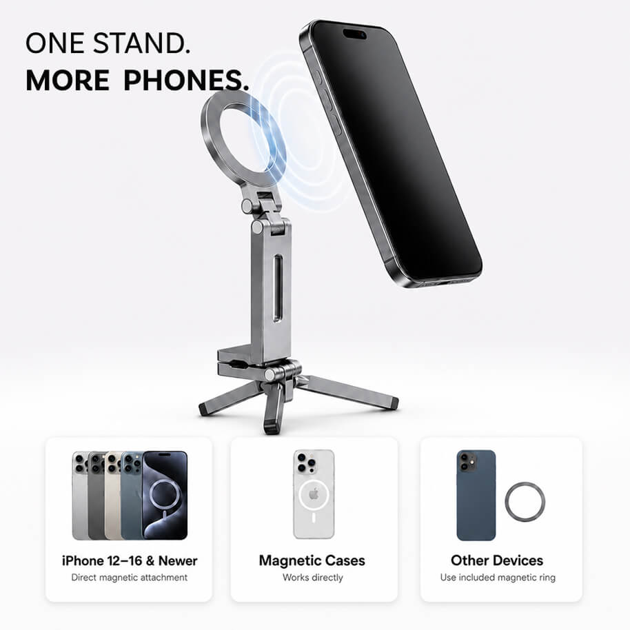 Multi-Fold Magnetic Phone Stand