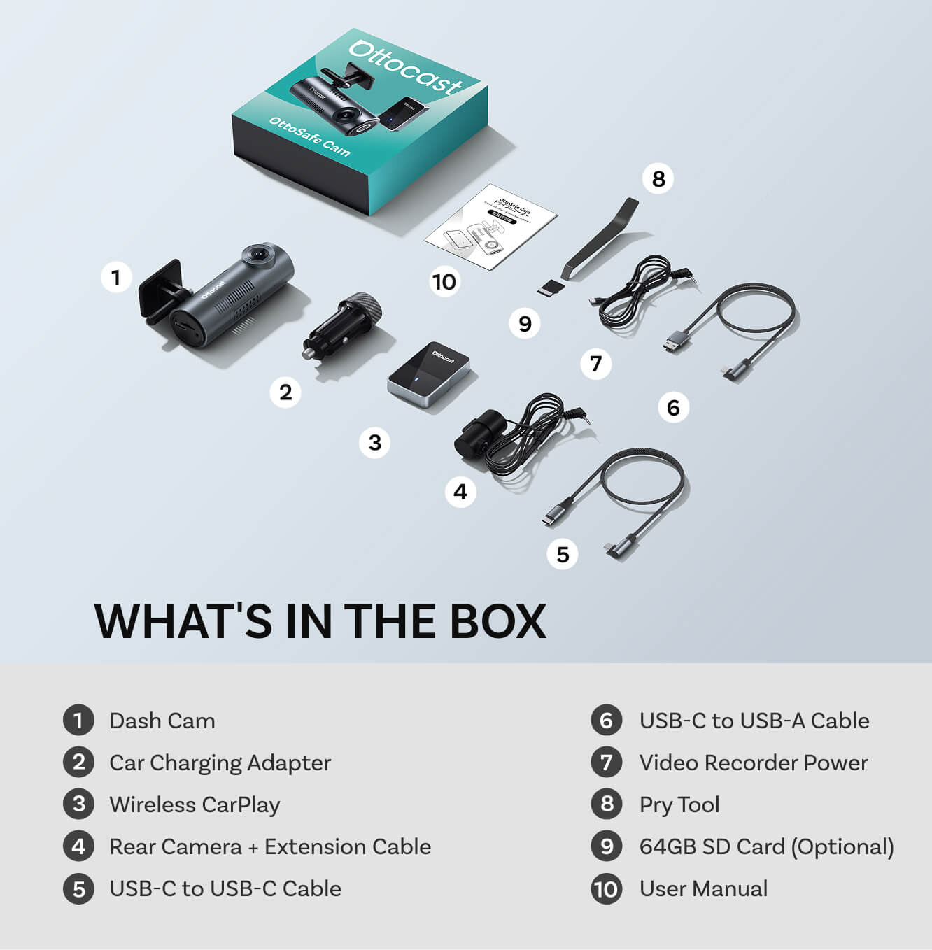 OttoSafe Cam Dash Cam 3-in-1 Adapter
