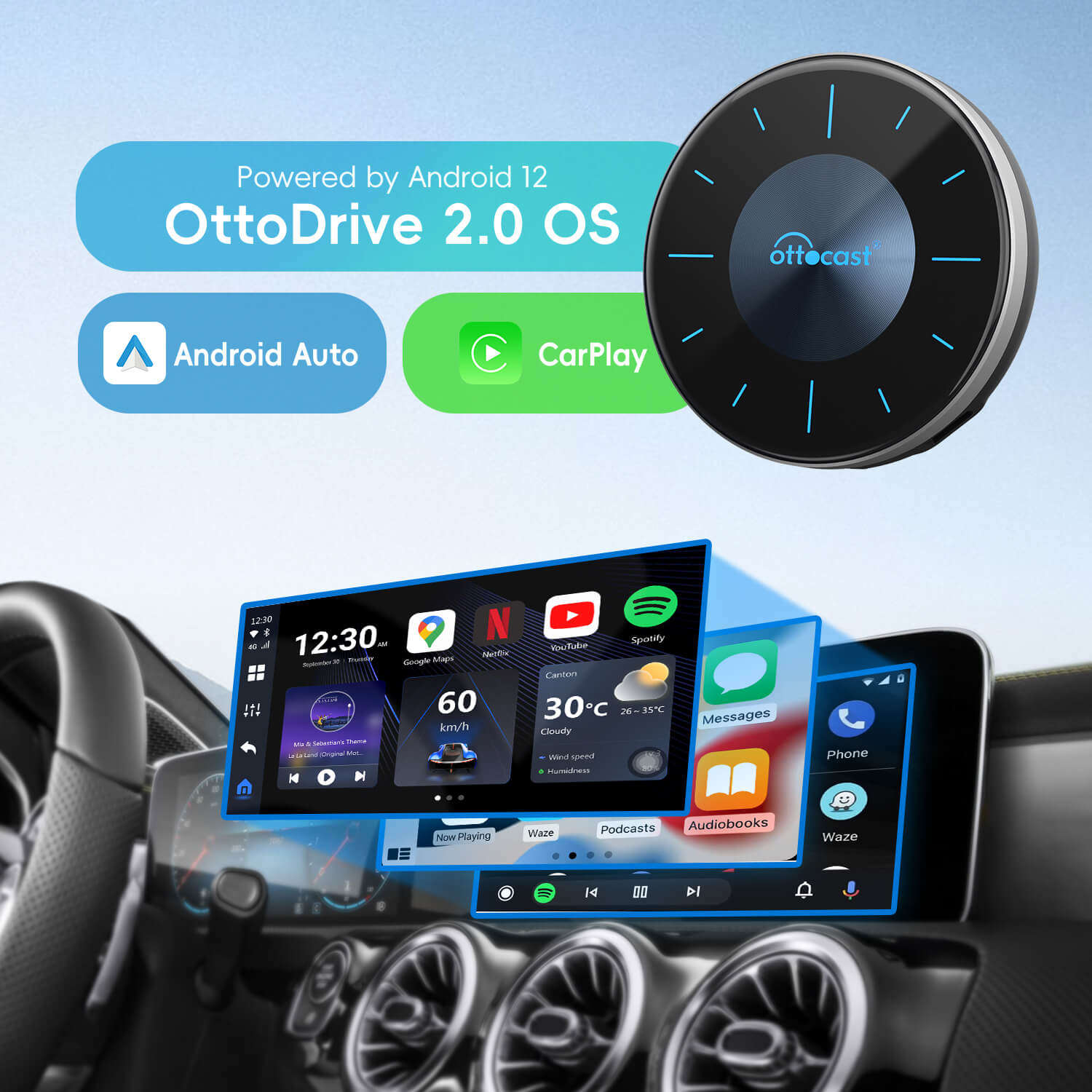 Plav2Video Ultra Wireless CarPlay/Android Auto All-in-1 Adapter - Foto 11