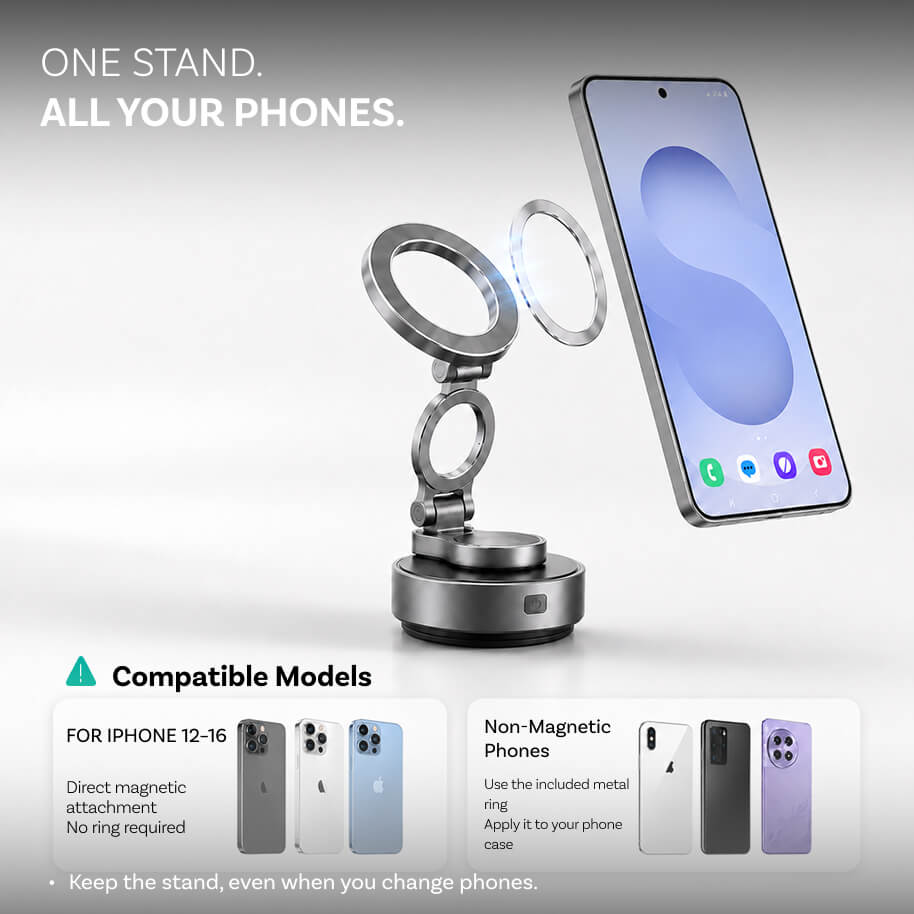 Vacuum Magnetic Phone Mount