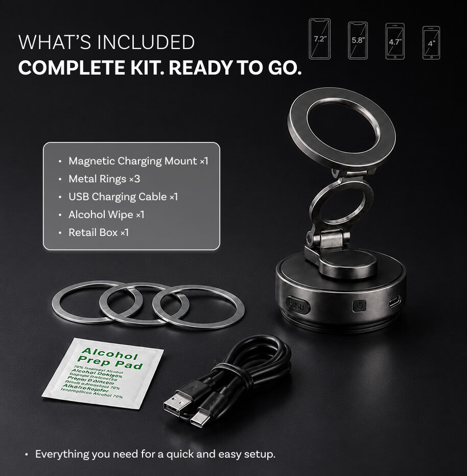 Vacuum Magnetic Phone Mount